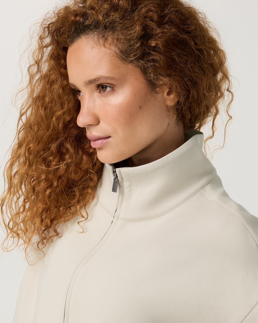 Vuori Galaxy Funnel Neck Full Zip | Bone