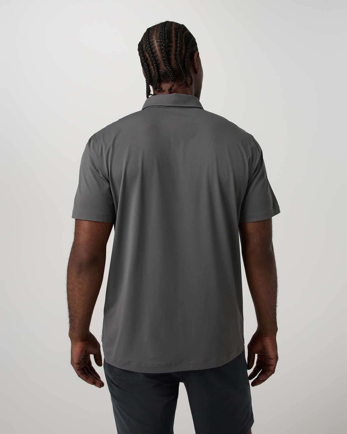 Short Sleeve Travellite Polo | Dark Pewter