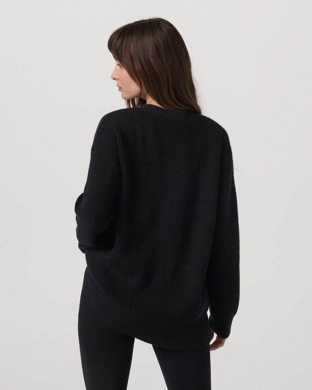 Alps Boyfriend Cardigan | Black