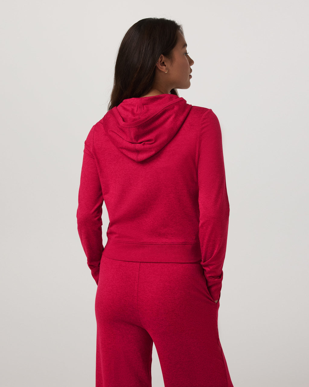 Halo Mini Full Zip Hoodie | Strawberry Heather