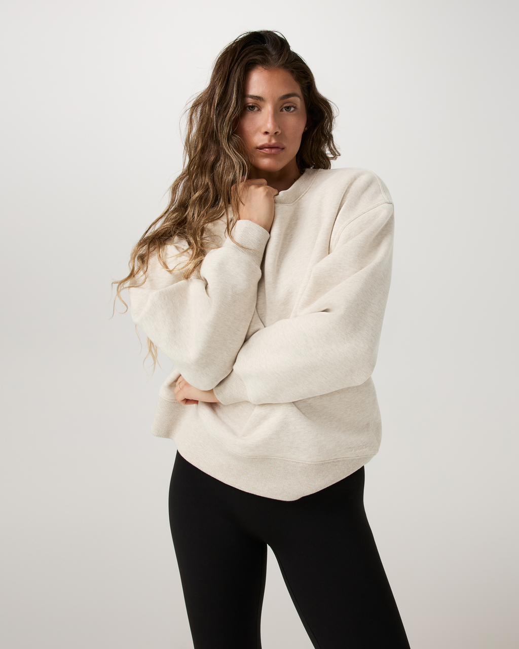 Restore Oversized Crew | Bone Heather