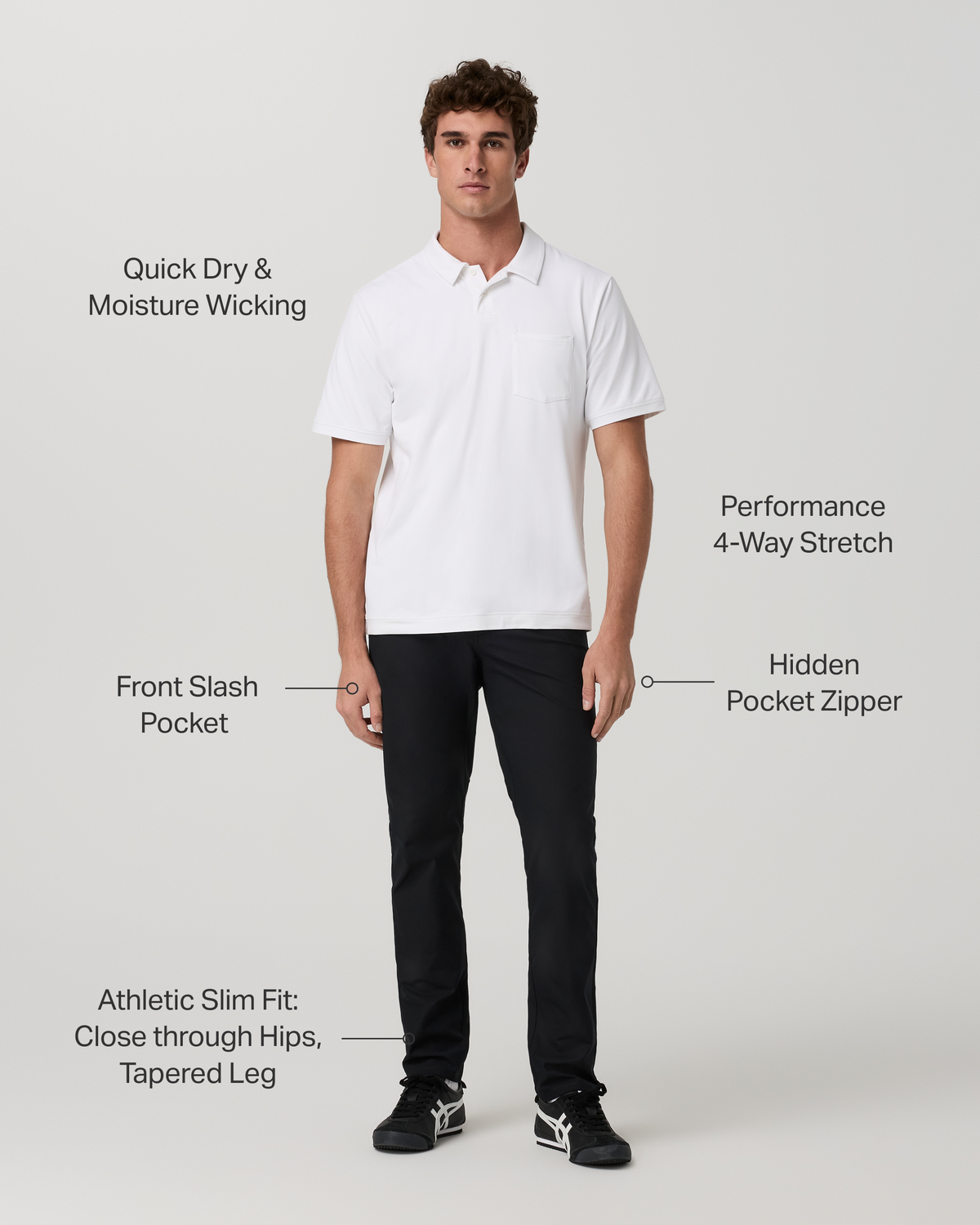 Vuori Meta™ Trouser Athletic Slim Fit 30" | Black