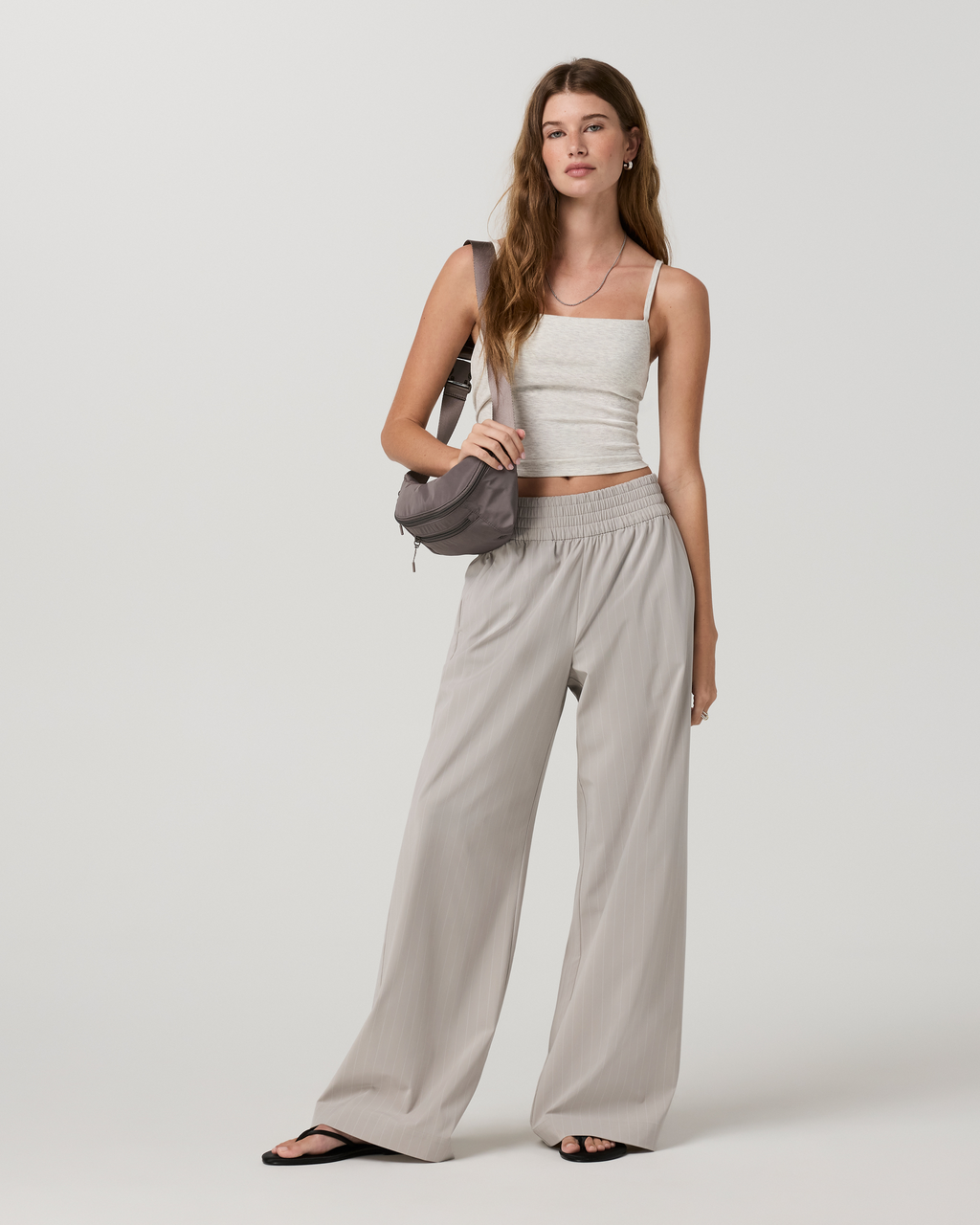 Pose Support Cami | White Heather Grey