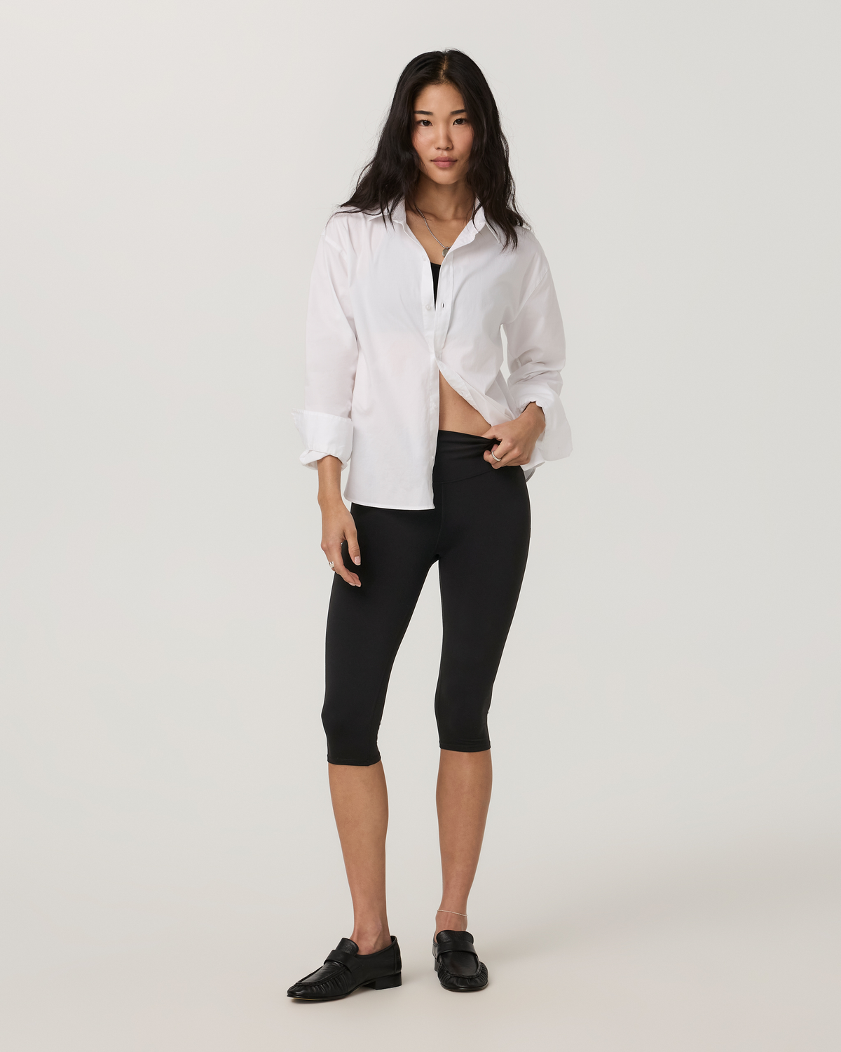 Long Sleeve Kensington Classic Button Down | White