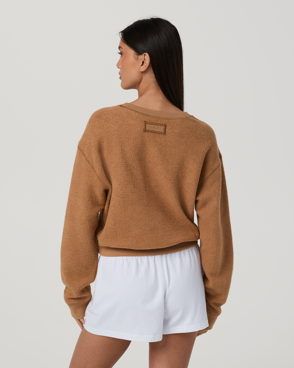 Reverse Fleece Crew | Tobacco Brown