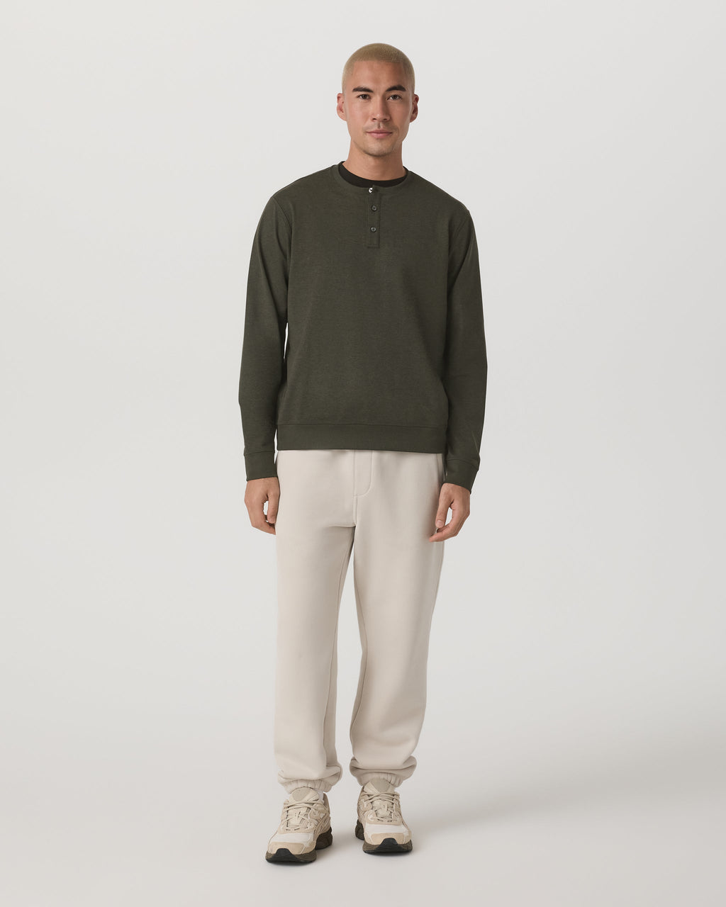 Long Sleeve Coronado Henley - Relaxed Fit | Oregano Heather