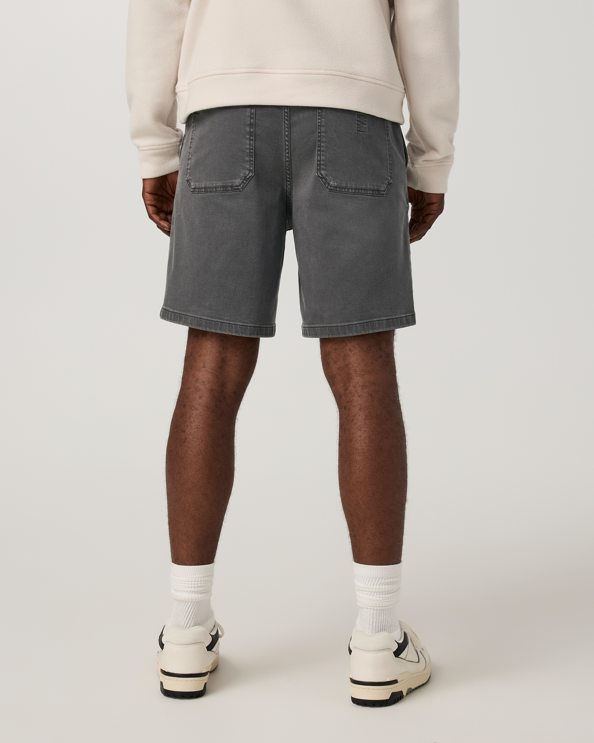 Benton Twill Elastic Waist Short 8" | Dark Pewter