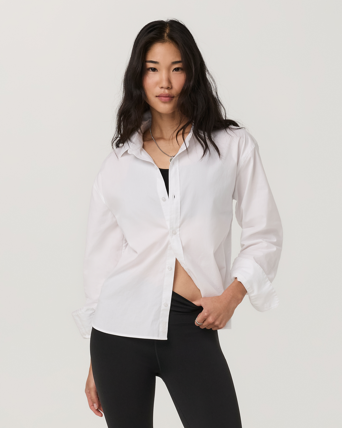 Long Sleeve Kensington Classic Button Down | White