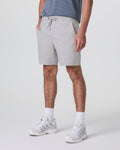 Cascade Crinkle Elastic Waist Short 8" | Fog