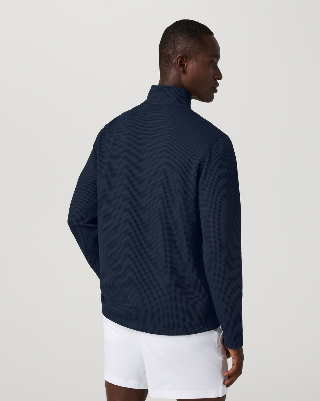 Lightweight Tech Waffle Quarter Zip | Ink