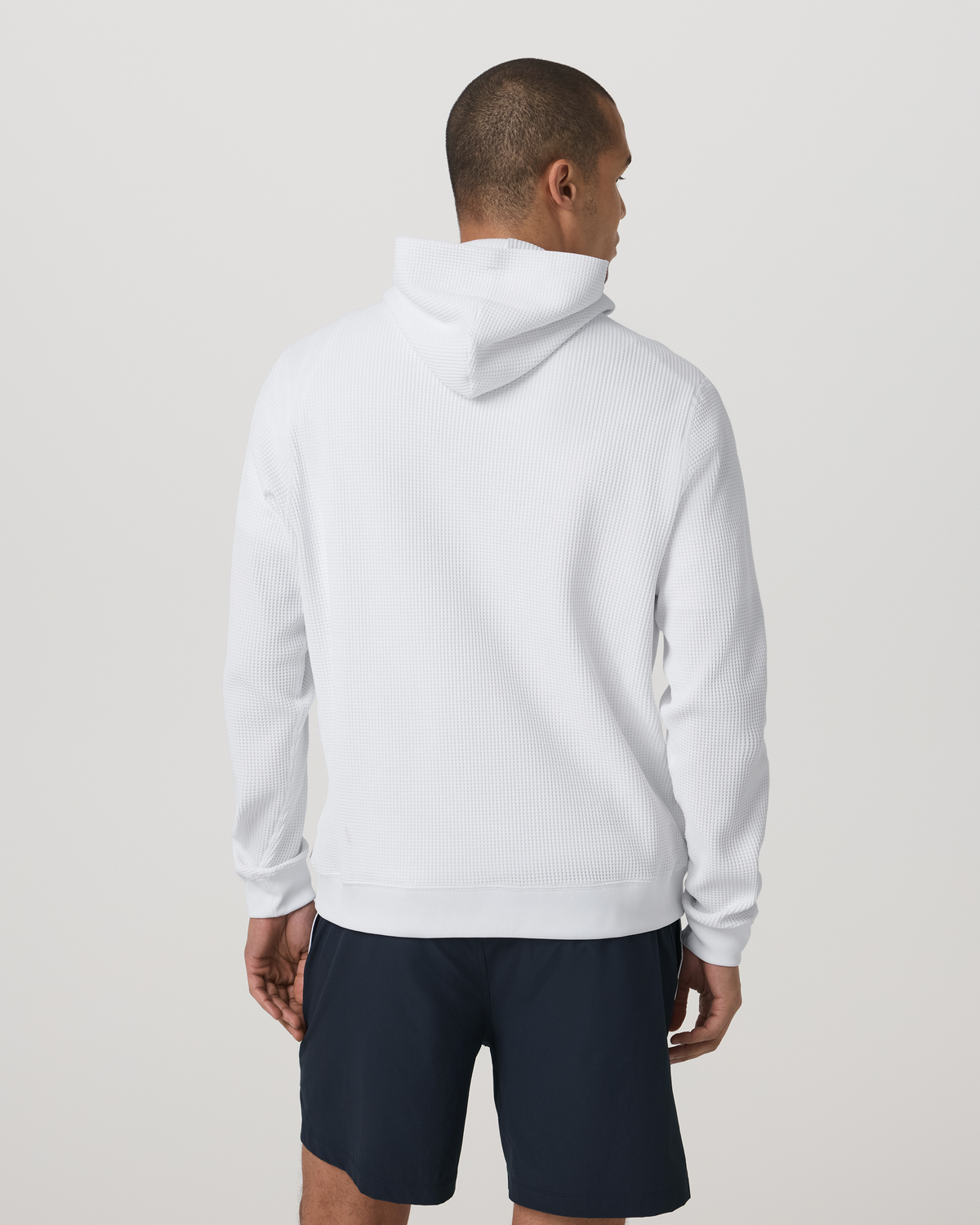 Tech Waffle Pullover Hoodie | White