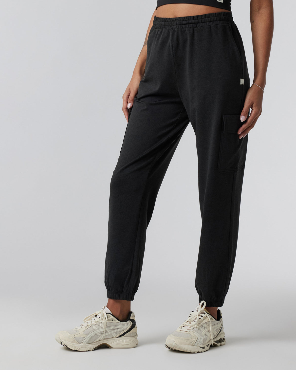 Boyfriend Cargo Sweatpant | Black Heather