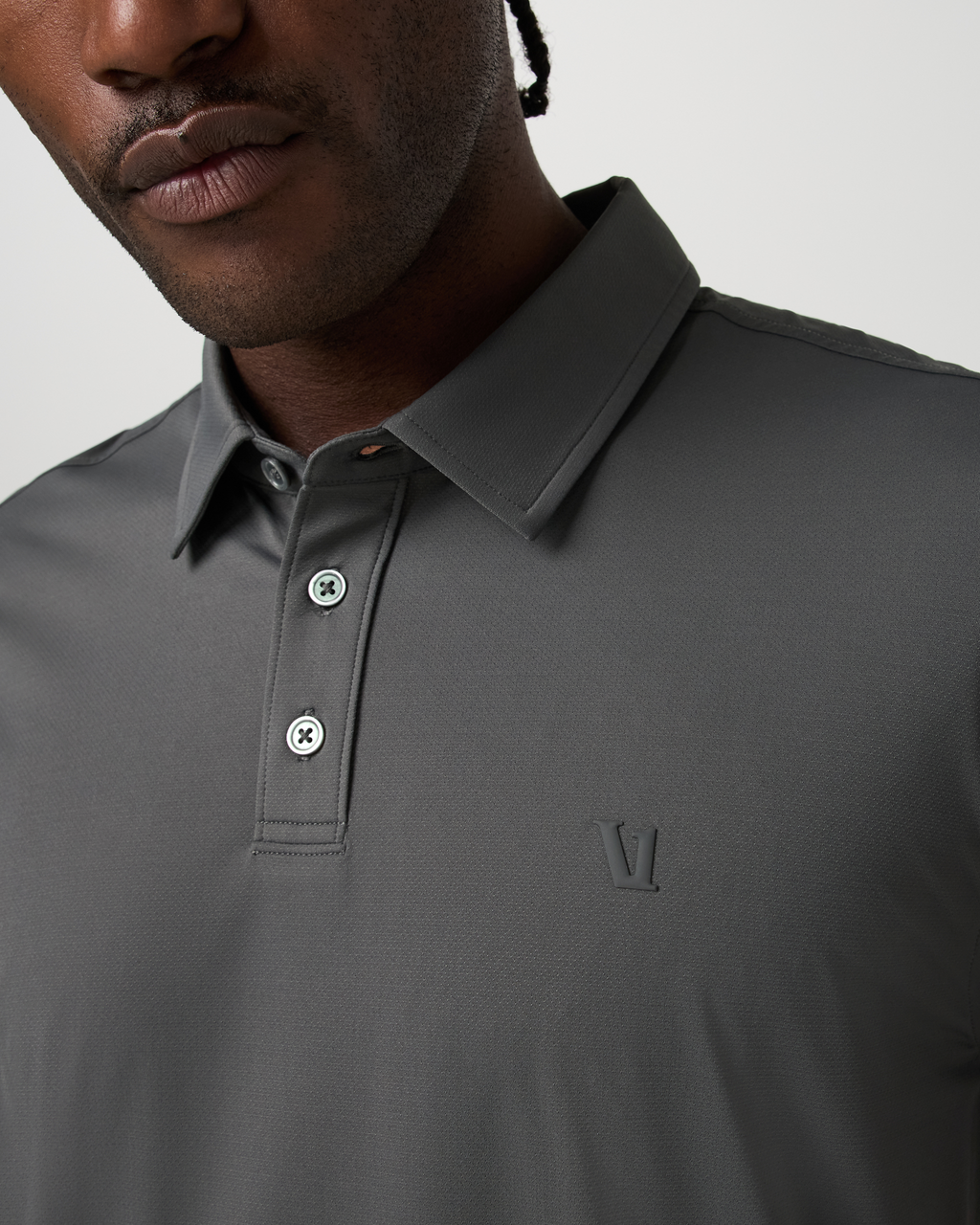 Short Sleeve Travellite Polo | Dark Pewter