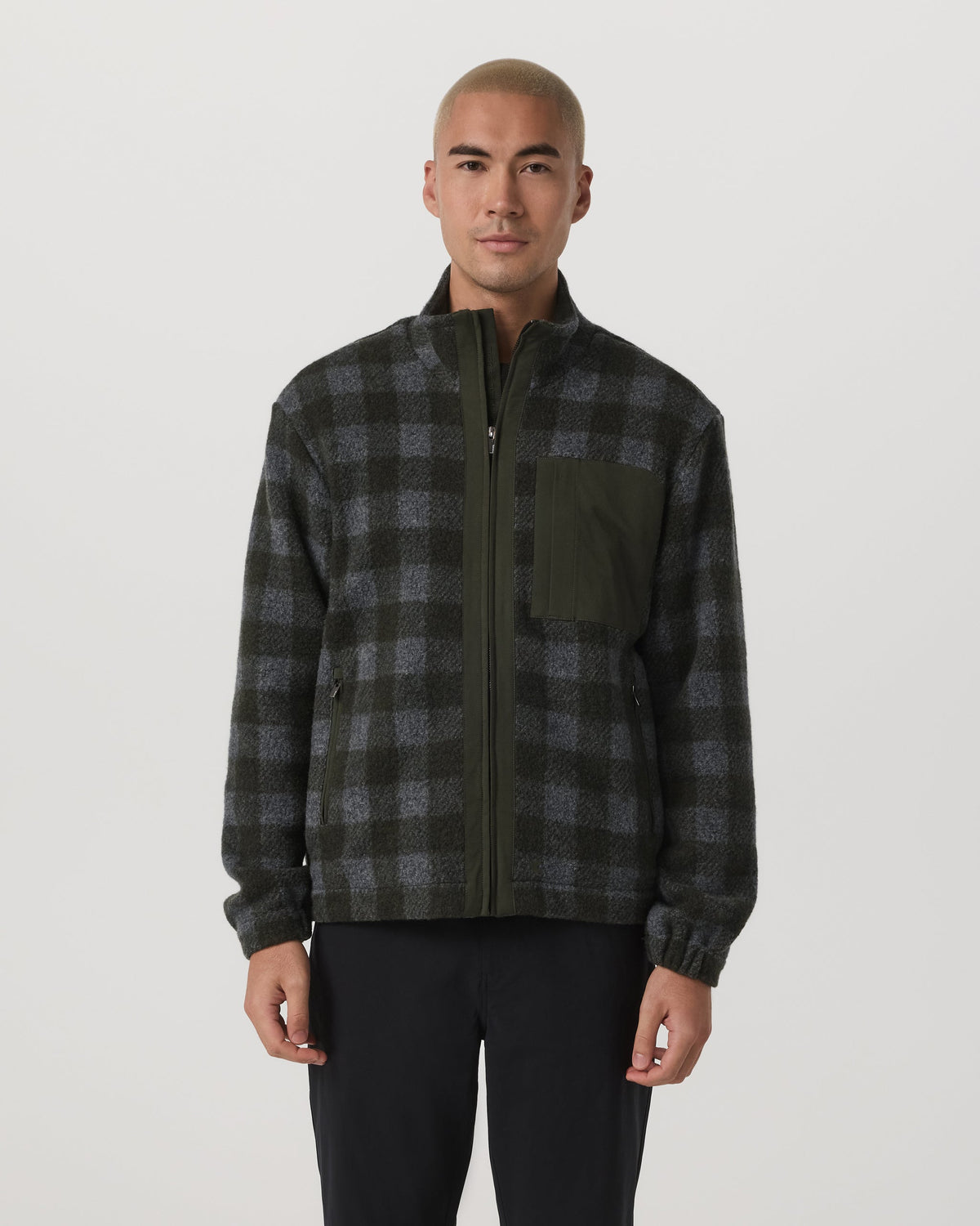 Ridge Fleece Jacket | Olive Plaid