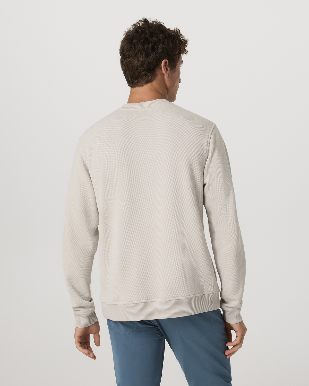 Pique Fleece Crew | Grey Mist