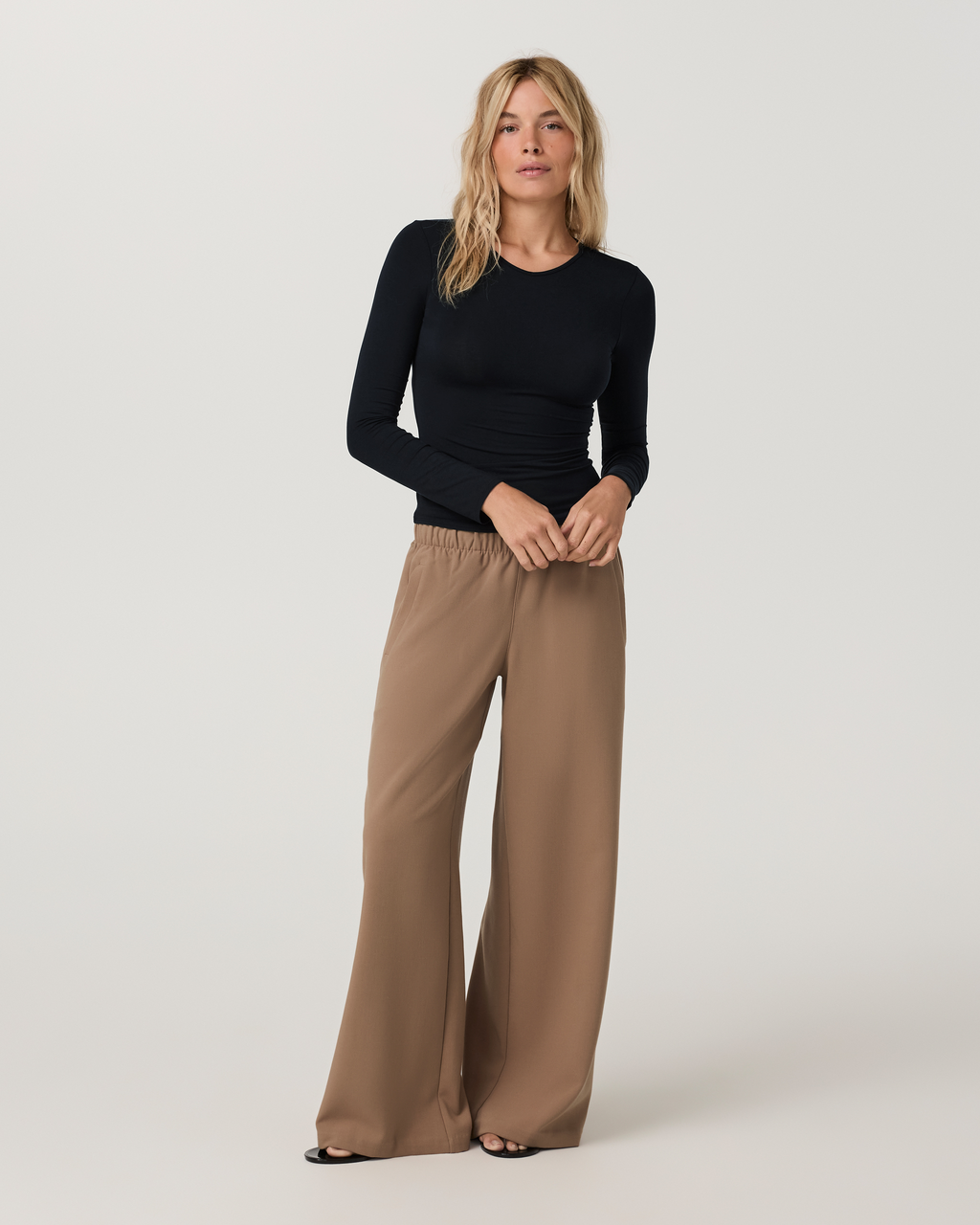 Long Sleeve Modal Top | Black