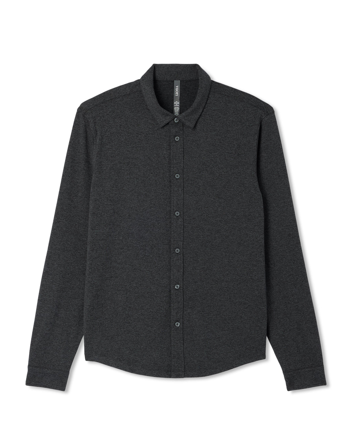 Long Sleeve Ponto Button Down Shirt | Charcoal Heather