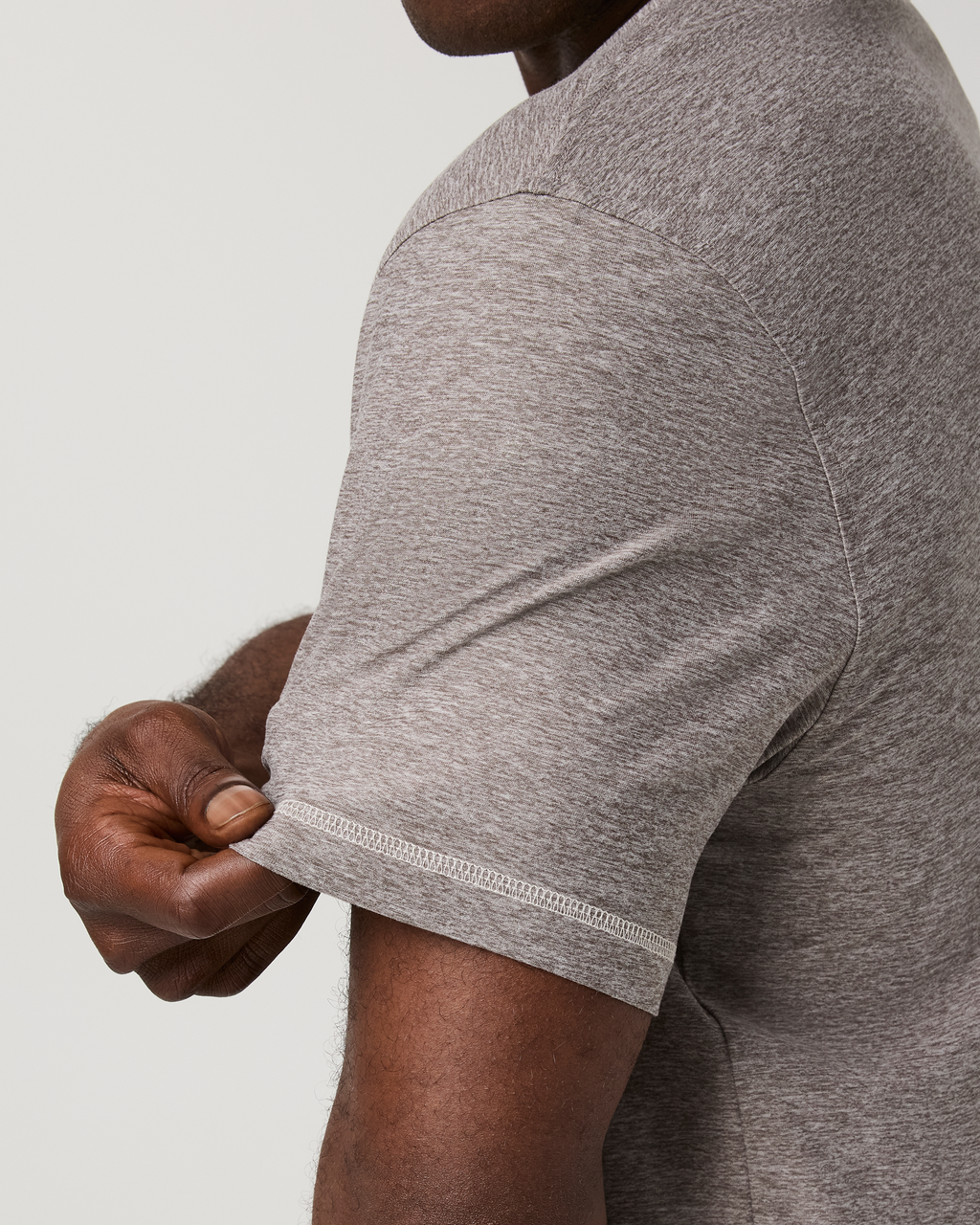 Short Sleeve Strato Tech Tee - Contrast | Heather Grey