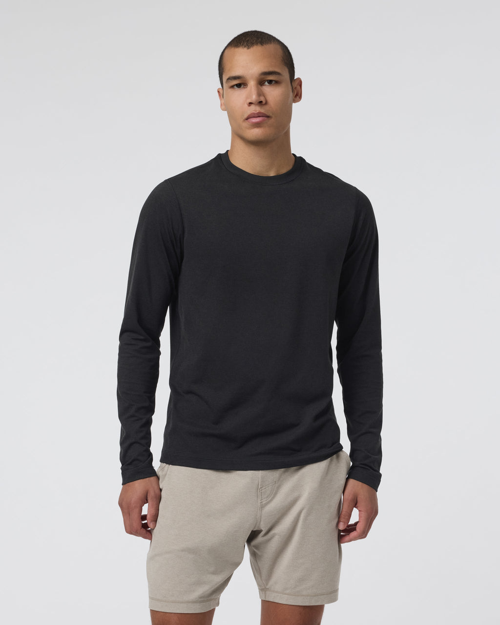 Long Sleeve Ponto Performance Tee | Black Heather