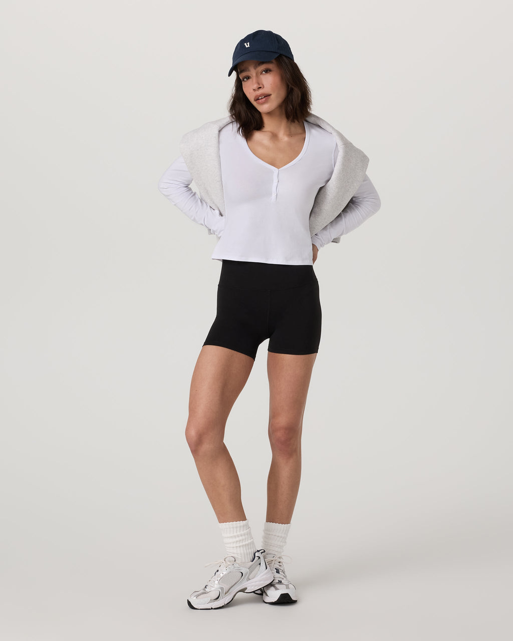 Long Sleeve Tuvalu Henley | White