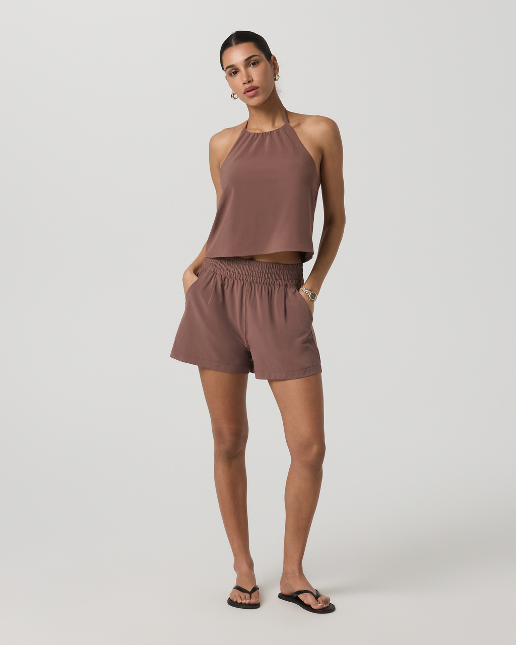 Villa Shoreline Halter Top | Sable