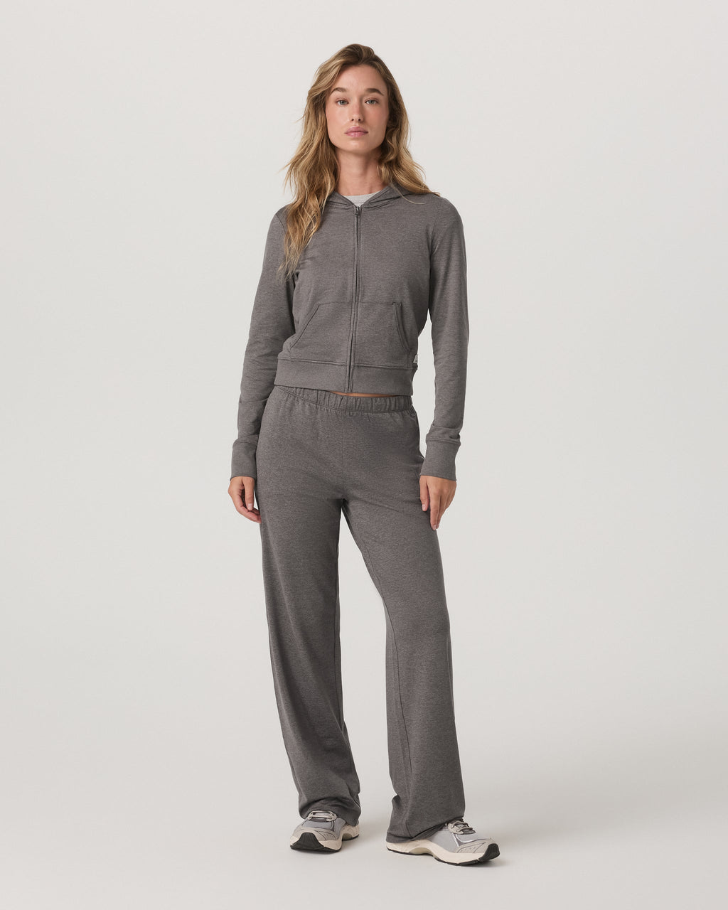 Halo Mini Full Zip Hoodie | Chia Heather