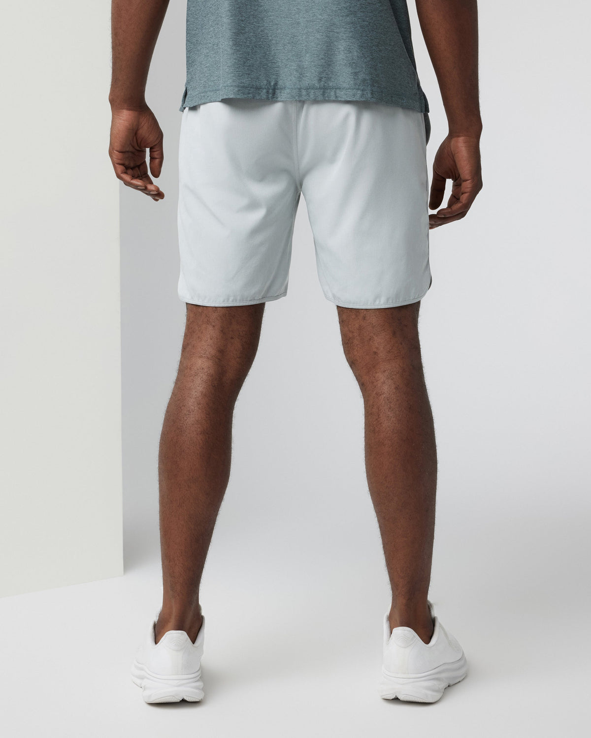 Banks Short Unlined 7" | Sky Grey Linen Texture