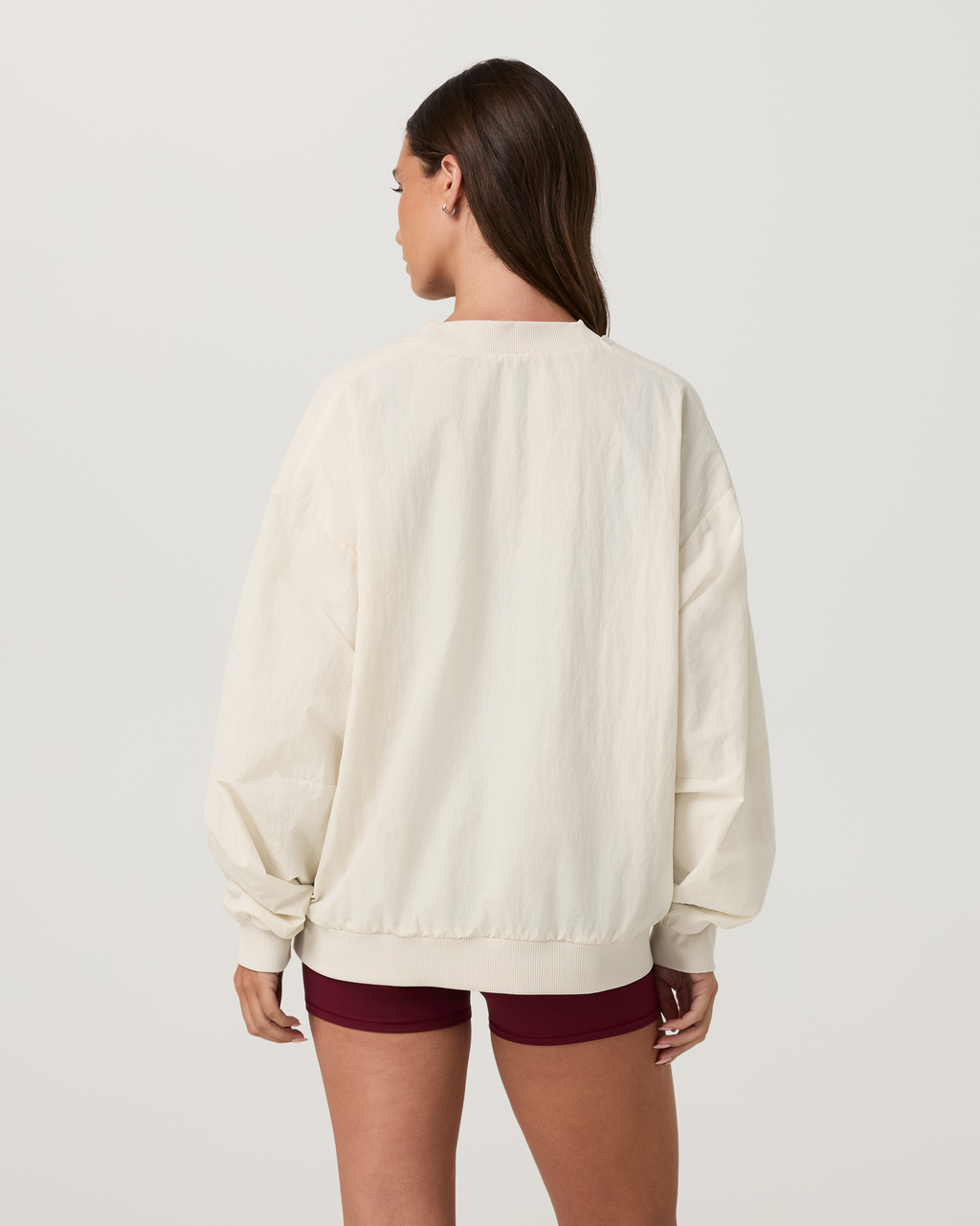 Retrograde Woven Crewneck | Bone