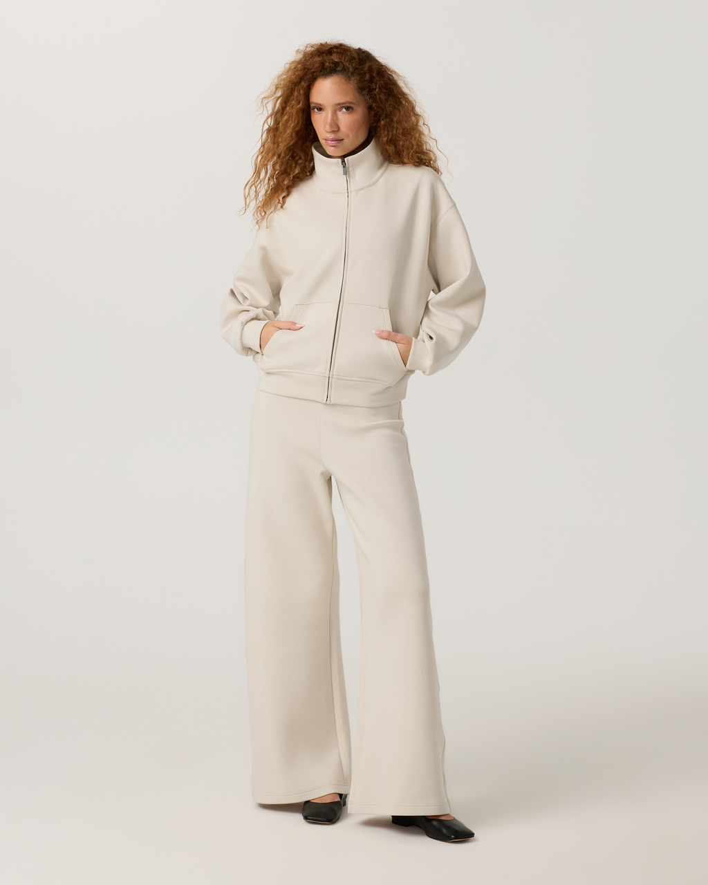 Vuori Galaxy Funnel Neck Full Zip | Bone