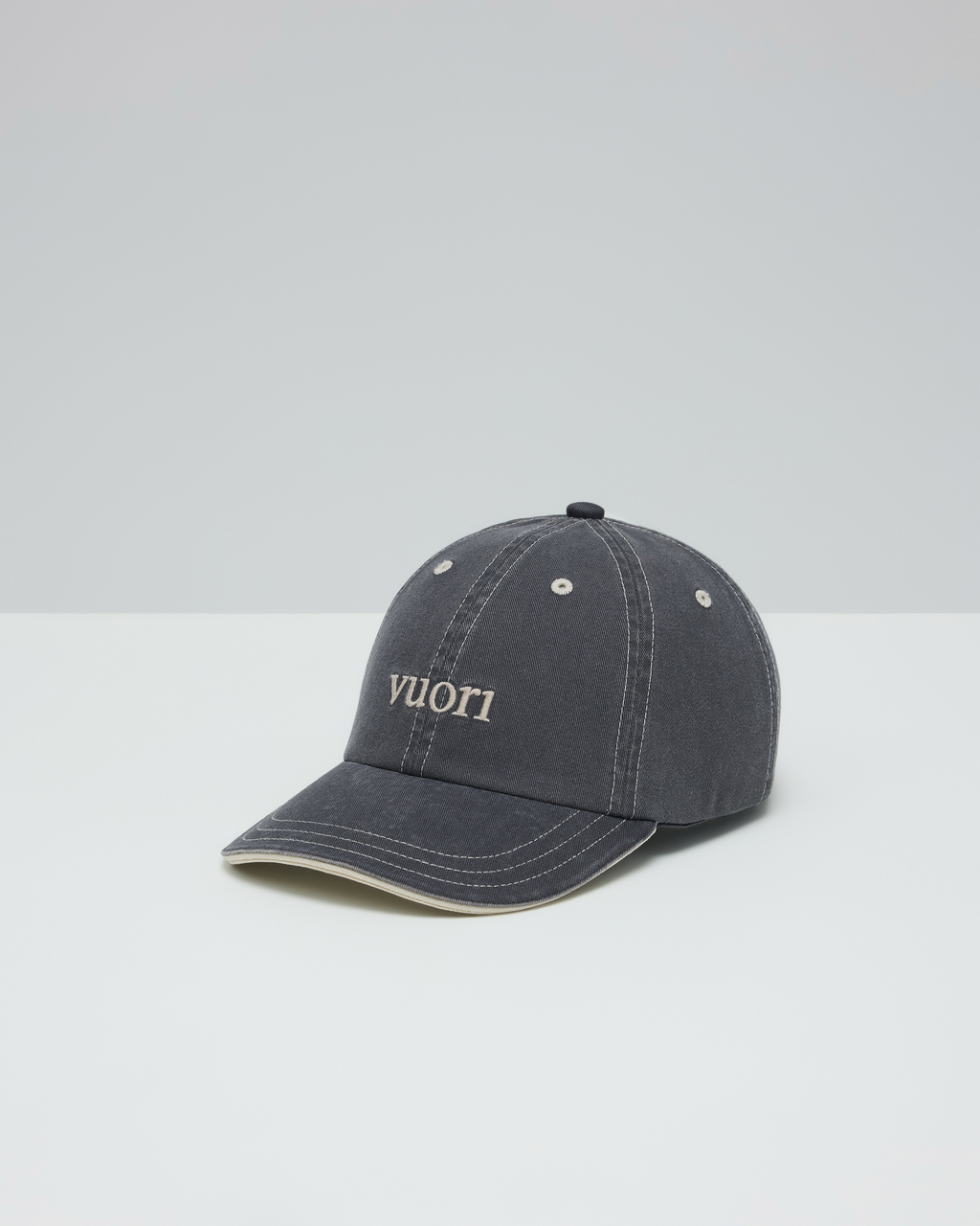Contrast Stitch Hat | Dark Pewter