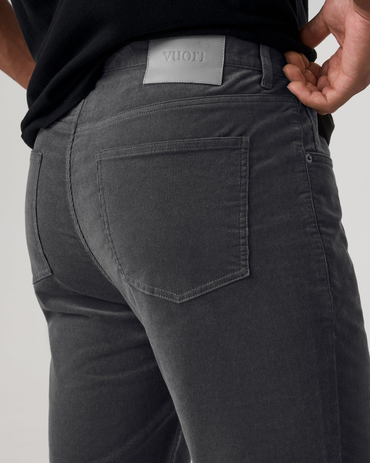 Optimist 5 Pocket Cord Pant Athletic Slim Fit | Charcoal