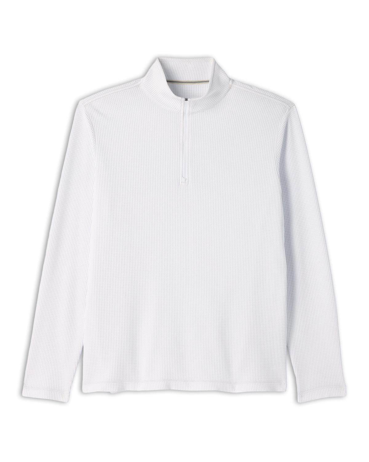 Lightweight Tech Waffle Quarter Zip | White