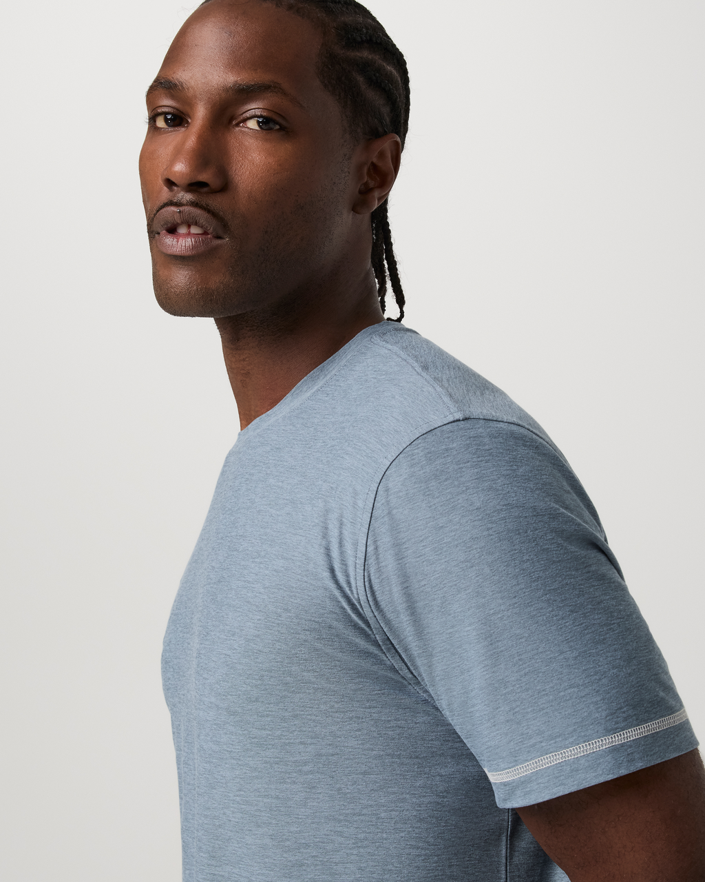 Short Sleeve Strato Tech Tee - Contrast | Waterfall Heather