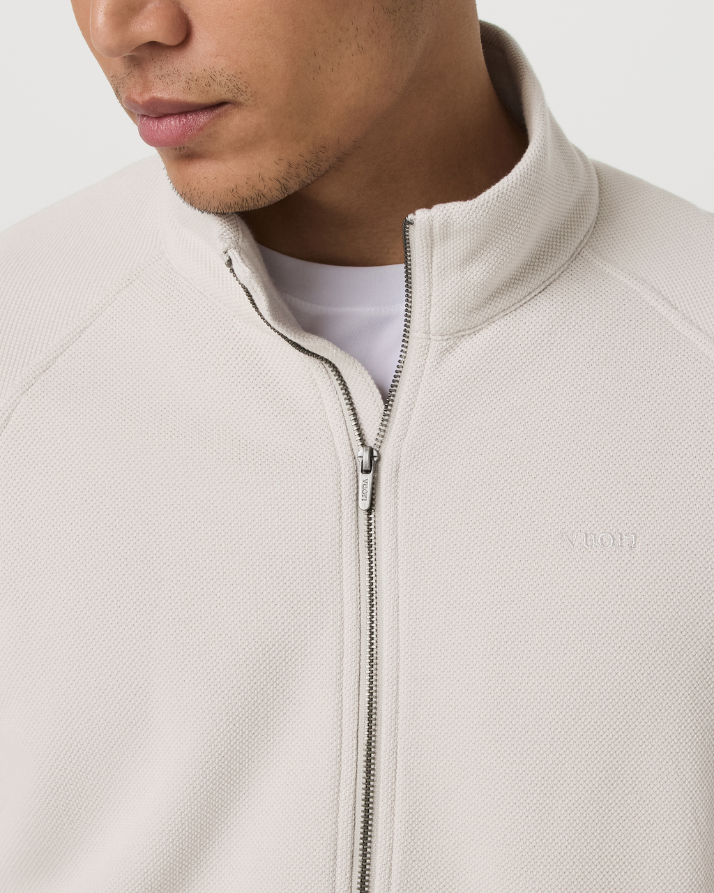Pique Fleece Track Jacket | Grey Mist
