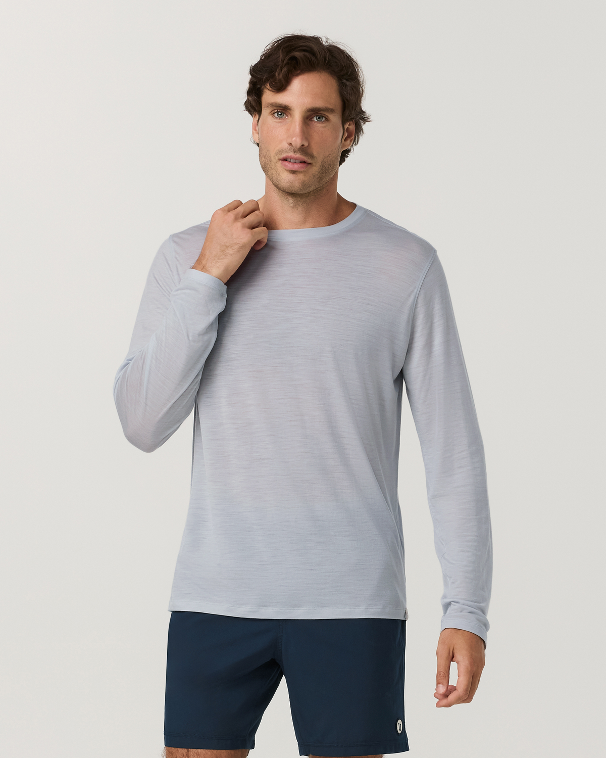 Long Sleeve Merino Wool Tee | Silverline