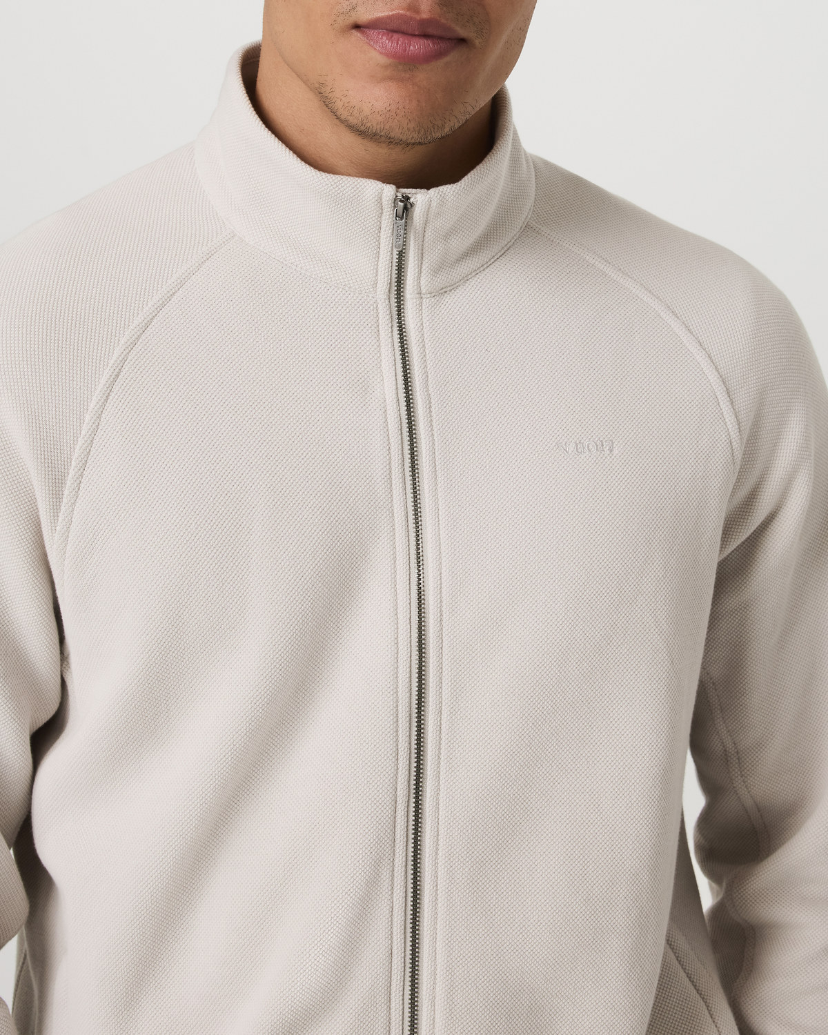 Pique Fleece Track Jacket | Grey Mist