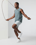 Banks Short Unlined 7" | Sky Grey Linen Texture