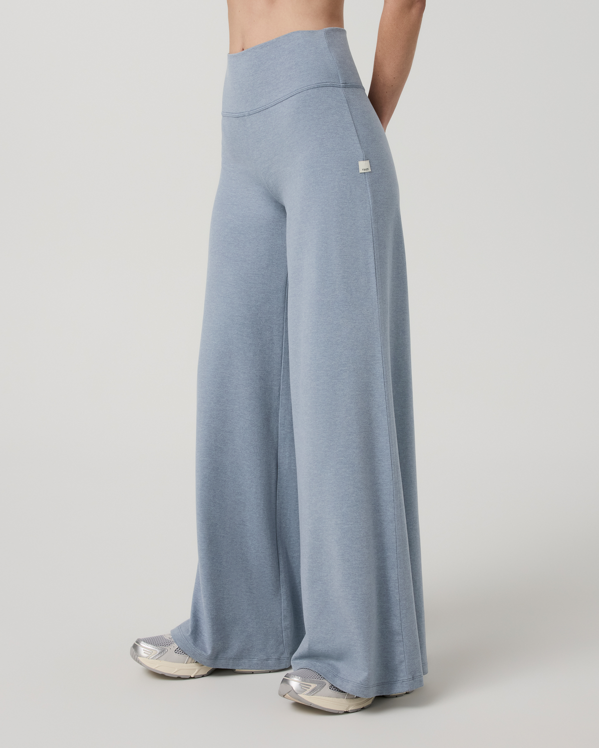 Halo Easy Wideleg Pant - Long | Coastal Fog Heather