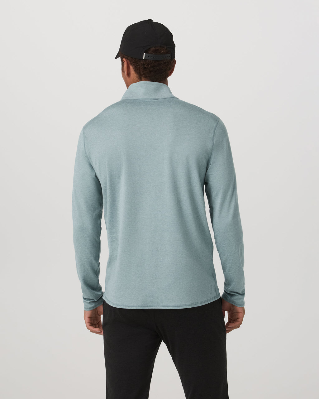 Ponto Half Zip Mock Neck | Misty Blue Heather