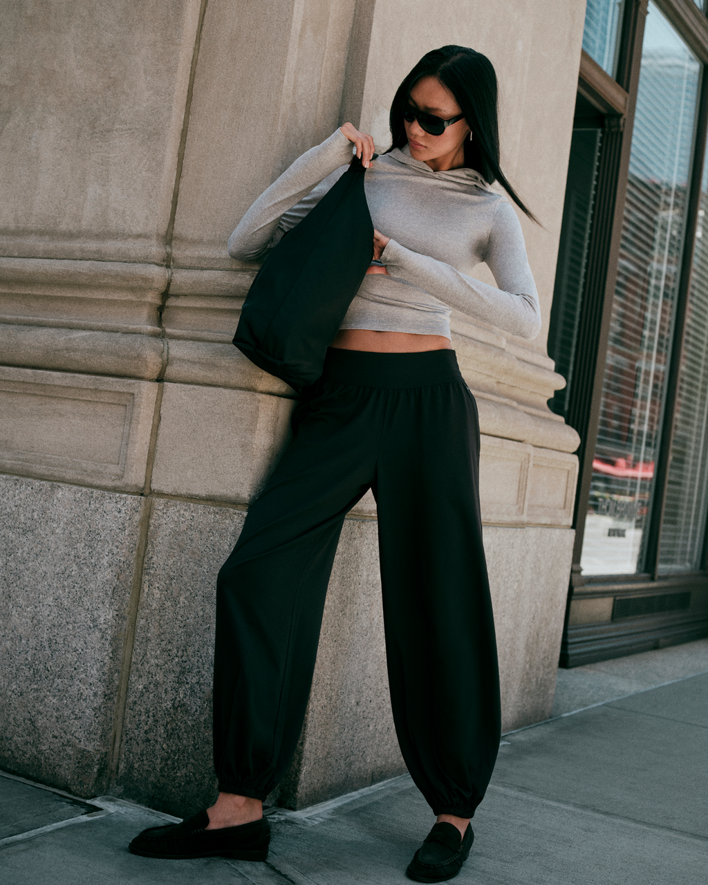 Halo Balloon Pant | Solid Black