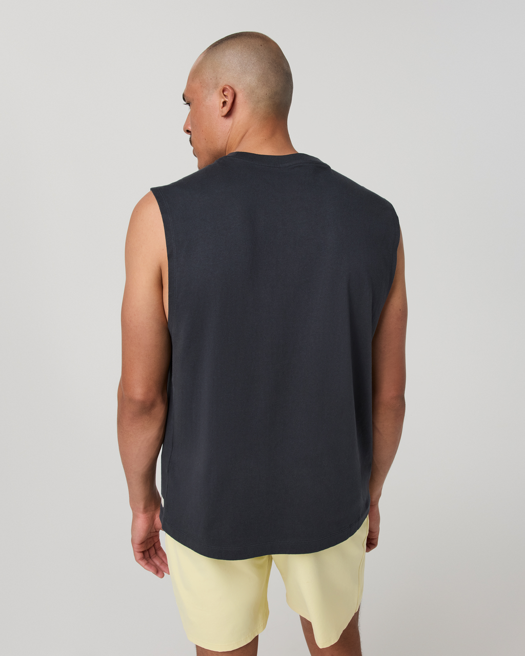 Sleeveless Heavyweight Cotton Muscle Tank | Navy