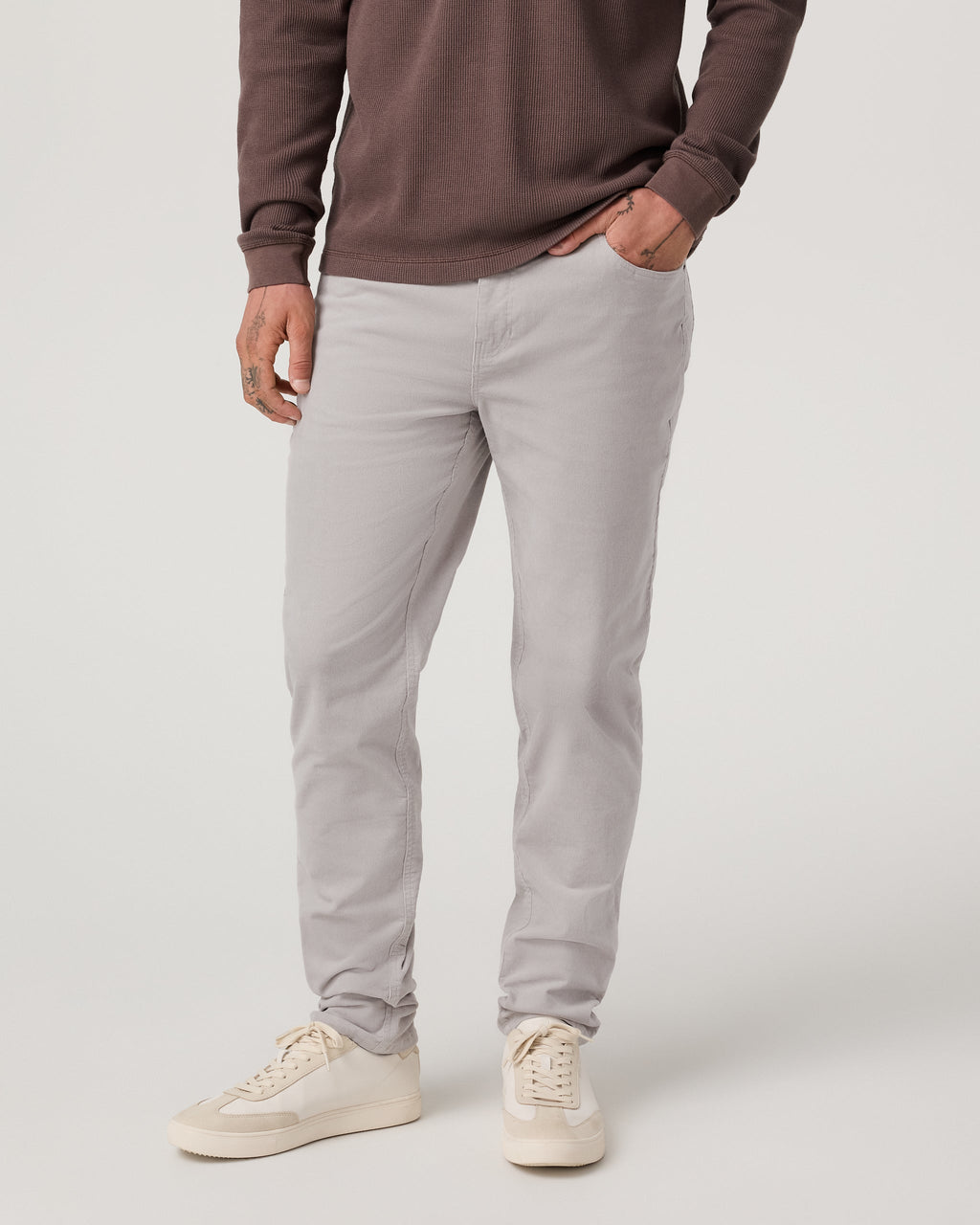 Optimist 5 Pocket Cord Pant Athletic Slim Fit | Amethyst Grey