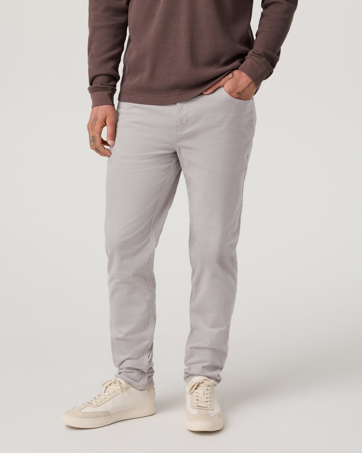 Optimist 5 Pocket Cord Pant Athletic Slim Fit | Amethyst Grey
