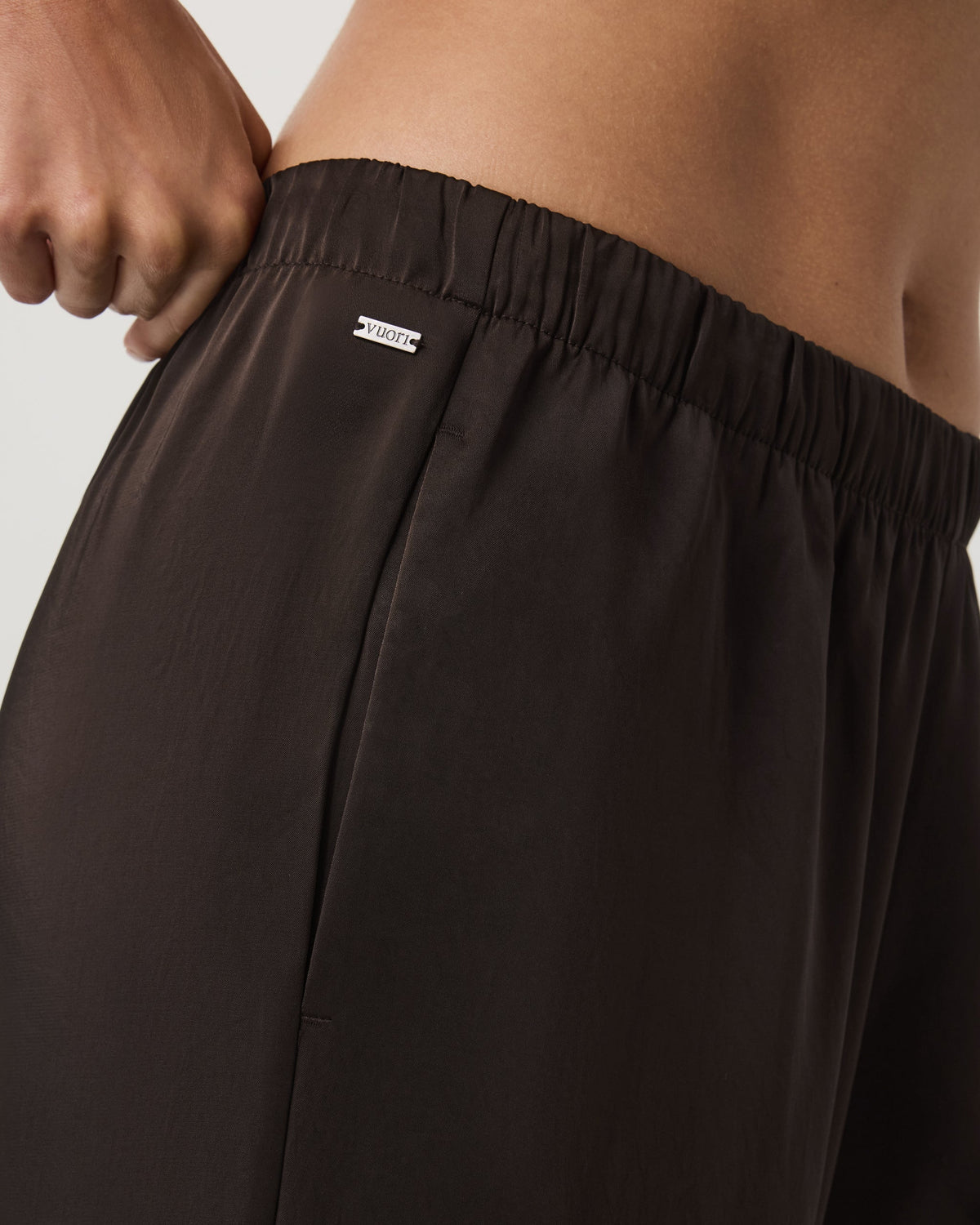Nova Satin Wideleg Pant | Dark Java