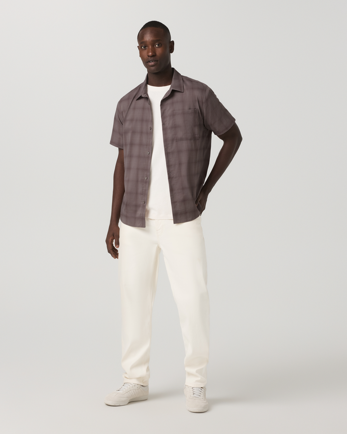 Short Sleeve Plaid Button Down Shirt | Timber